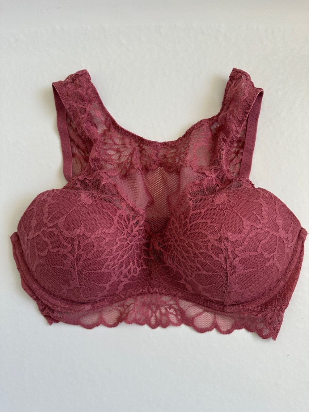 Victoria Secret Beautiful Mauve Pink Lace Bra Size Medium
